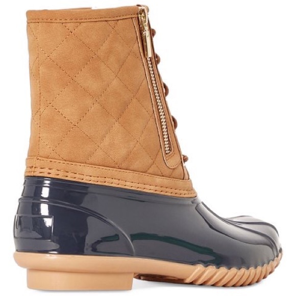 BNWB * Cognac & Navy Elliana Duck Boot - Picture 3 of 5